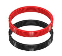 Electric Wire Tinned Copper Cable-2 Separate Red And Black Wires Each For Drones,3d Printers,Batteries,Speaker Wires,Led Strips (16awg,5m)-Marque Générale Noir