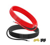 Electric Wires,Silicone Wire-5.26 Mm² 10 Awg 5.2 M (2.6 M Black And 2.6 M Red),Flexible High-Temperature Tinned Copper Wire,For Rc Cars,Drone Etc.-Générique Noir