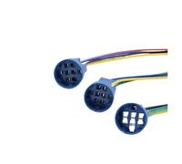 Electrical 3/5/6/8 Wires Socket Harness Connection Cable Quick Button Connector Metal LED Selector Rotary Key Switch 16/19/22mm NWPNLXEA(6 Wires)
