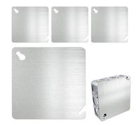 Electrical Box Cover Plate | Outdoor Electrical Box Cover | 4Piece Panel Safety Enclosure Metal | Protectors Enclosures Panels Safety For Ceiling Floor Exterior Outside Project Cable Child Pet
