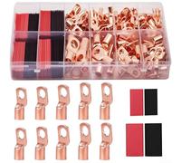 Electrical Connection Essentials Lot complet de 160 cosses en cuivre et 80 tubes rétractables