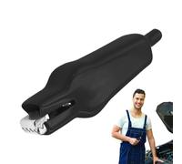 Electrical Crocodile Clips - Spring Test Clamps, Insulated Connection Gear, Strong Metal Jaw Build with Safety Sleeve, Workshop Power Accessories Easy Use, 75mm Leads for Car Battery Testing Projects