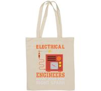 Electrical Engineers Have Just The Right Spark Sac fourre-tout amusant en coton naturel Blanc