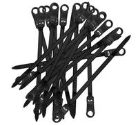 Electrical Head Zip Ties - Multifunctional Cable Straps, Screw Hole | 100x Reusable Cord Management Tool for Home Studio Workshop, Wire Fasteners Durable Organizer Clips for Wires