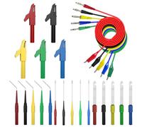 Electrical Multimeter Test Lead - Comprend Test Lead Cables|Multimeter Test Probes|Flexible Multimeter Cables For Electronics|Double-Ended Stackable Banane|Clips|Banana Plug| Test Leads Wit