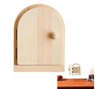 Electrical Outlet Cover Plates - No Drilling Socket Frame, Household Power Cover, Decorative Fairy Door Design, Solid Wood Protective Plate, Stylish Button Decoration, Wall Accessory, Safe Eas