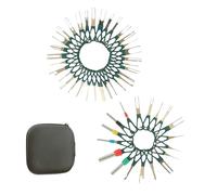 Electrical Pin Removal Tool, 38X Terminal Connector Pin Ejector Set, Auto Wiring Set, Key Extractor Depinning Device for Automotive Car 3.54x3.54x1.57 inches