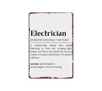 Electrician Definition Tin Sign 12x8 Inch