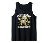Électricien Dansant sans Musique - Squelette Principal disjoncteur Débardeur