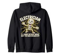 Électricien Dansant sans Musique - Squelette Principal disjoncteur Sweat à Capuche