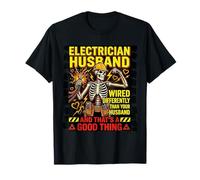 Électricien Mari câblé différemment métiers drôles T-Shirt