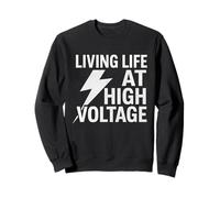 Électricien Vivant la Vie à Haute Tension Lightning Bolt Sweatshirt