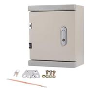 Électricité en acier inoxydable, Coffret électrique en acier, bordure alliage d'aluminium, plaque de montage, verrous à ressort, plusieurs tailles(25x30x14cm/10x12x5.5in)