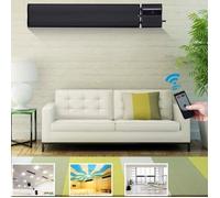 ElectricSun 2800W-1400W noir radiateur infrarouge avec thermostat, montage mural ou au plafond 180x15cm, WiFi Smart Life App