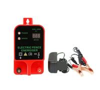 Electrificateur Cloture Electrique, Ferme avicole Berger Clôture Animaux Alarme Contrôleur d'impulsions Chargeur LCD Haute Tension Décibel Électrificateur Électrique Outils 10KM(Normal Edition)