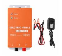 Électrificateur de Clôture Électrique 12V 1 à 5 km pour Bovins Ovins Protection Anti Sanglier avec Adaptateur