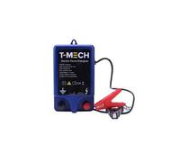 Electrificateur de clôture electrique 12v t-mech imperméable 1. 0j 10km alimenté par batterie kit de fixation pour volailles, bovins, moutons,