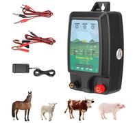 Électrificateur de clôture, portée de 10 km, 1,5 à 2 J, Électrificateur clôture pour bétail et Animaux domestiques, IP45 Étanchéité