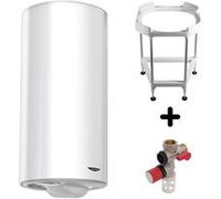 Electrique 200L Blindé, Ariston INITIO 560mm, Mural, Thermoplongé + kit installation Blanc