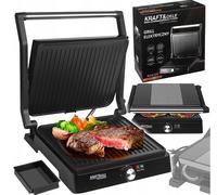 Électrique Barbecue 2400W Panini Fabricant Grille-Pain non Adhésive Thermostat
