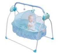 ÉLectrique Bluetooth Intelligent Lit Cododo Bebe, Lit BéBé ÉLectrique, BalançOire Automatique, Lit BéBé 5 Vitesses, Fonction De Minuterie, BalançOire Avec Jouets Moustiquaire, Pour 0 à 18 Mois (Bleu)