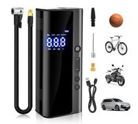 Electrique Compresseur à Air Portatif, 150psi, 7.4V 8000mah Mini portable pour voiture, moto, vélo, balle, peut être rechargée par USB - C comme lampe de poche et alimentation mobile