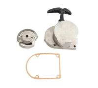 Électrique Démarreur À Tirette En Alliage Pour Moteur 49cc, 66cc, 70cc, 80cc, Vélo Motorisé, Poignée De Démarrage Rappel Moteur Start Démarreur(Argent)