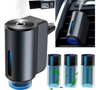 Électrique Diffuseur Voiture avec 3 parfums (Colognee/Style Parisien/Hiltonn), Diffuseur Électrique, Atomiseur Ultrasonique, 3 Modes, On/Off Automatique, Batterie Intégrée, Diffuseur d'Arômes CFK-3Z