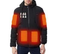 Électrique Doudoune Chauffante Homme et Femme Veste Chauffante Imperméable Blouson Chauffantes Avec 11 Zones de Chauffage Coupe-vent pour la Pêche Extérieur Ski lavable en machine