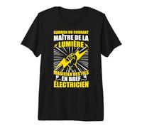 Electrique Drôle Électricien Magicien des Fils T-Shirt Haut de Gamme