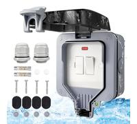 Electrique Étanche Power Prise Fuse Switch avec indicateur de puissance pour Extérieure connexion à fusible IP66 13A Étanche Prise Murale Boîte