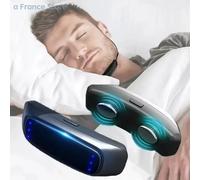 Électrique intelligent EMS impulsion arrêter du ronflement Portable confortable sommeil bien ronflement arrêter l'apnée du sommeil dispositif Anti ronflement aide au sommeil 2 pièces noires