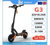 électrique KuKirin G3Moteur 1200W | Batterie 52 V 18 Ah | Vitesse 50 km/h | Portée de 63 km | Pneus sans chambre à air de 10 pouces