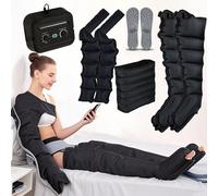 Électrique Masseur Pneumatique Pour Jambes, Masseur À Compression D'air Bottes Pressothérapie, Drainage Lymphatique Jambes, Favorise La Circulation Sanguine, Relaxation Des Muscles, 6-chamber