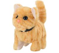 Électrique Peluche Chat Stuffed Animal - Interactive Electronic Plush Cat Toy - Touch Control Meow Kitten for Boys & Girls Kids Birthday Christmas