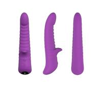 Electrique Portable Masseur Portable Portable Air Pulse Technologie Relaxation de Modes de Fréquence Confortables Tête en Silicone Souple Etanche Charge USB stimulateur vibrant KHU6