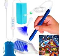 Électrique Stylo Diamond Paint avec Pompe à Vide, Stylos de Peinture Diamant avec Plateau de Rangement, Durable et Stable Peinture Diamant Accessoires Sans Cire pour L'artisanat de la Peinture (bleu)
