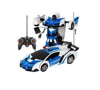 Electrique Télécommande Car Robot Deformable Télécommande Vehicle ,1:18, bleu ,28cm * 14cm * 12 cm