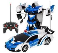 Electrique Télécommande Car Robot Deformable Télécommande Vehicle ,1:18, bleu ,28cm * 14cm * 12 cm