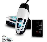 Électrique Touche Tactile Sèche-Chaussures, Électrique Sèche-Bottes, Désodorisant à L'ozone Sèche-Chaussures, à Minuterie Intelligente Réchauffeur, White