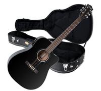 Electro Acoustique Guitare Folk EQ Dreadnought Cordes Acier Set Coffre Noir