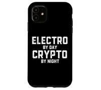 Electro DJ by Day Crypto Night Blockchain Music NFT ETH EDM Coque pour iPhone 11