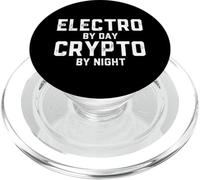 Electro DJ by Day Crypto Night Blockchain Music NFT ETH EDM PopSockets PopGrip pour MagSafe