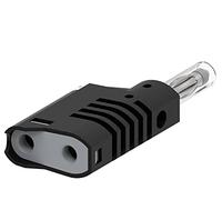 Electro PJP 1089-CD1-N Fiche banane mâle droite Ø de la tige : 4 mm noir 1 pièce