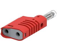 Electro PJP 1089-CD1-R Fiche banane, droite Ø de la tige : 4 mm rouge 1 pièce