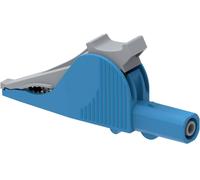 Electro PJP 5066-IEC-CD1-Bl Pince crocodile enfichable 4 mm CAT III 1000 V, CAT IV 600 V bleu