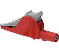 Electro PJP 5066-IEC-CD1-R Pince crocodile enfichable 4 mm CAT III 1000 V, CAT IV 600 V rouge