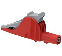 Electro PJP 5066-IEC-CD1-R Pince crocodile enfichable 4 mm CAT III 1000 V, CAT IV 600 V rouge