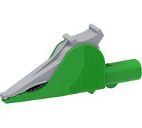 Electro PJP 5066-IEC-CD1-V Pince crocodile enfichable 4 mm CAT III 1000 V, CAT IV 600 V vert