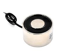 Électroaimant DC 24V 700N 154LB / 70Kg Ventouse de maintien d'aspiration Électro-aimant rond Cylindre de levage magnétique 59x34mm